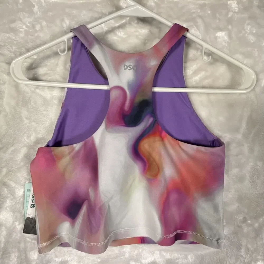 DSG Girls' Lg Performance Bra Shelf Bra Tank Swim Top Melty Warm DAG13119PRT